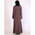 Full flare Umbrella abaya in CEY Fabric-Rose Ebony